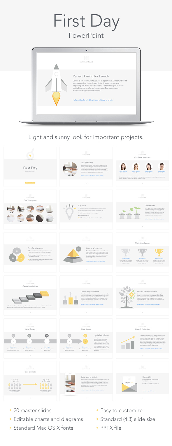 First Day PowerPoint Template - PowerPoint Templates Presentation Templates