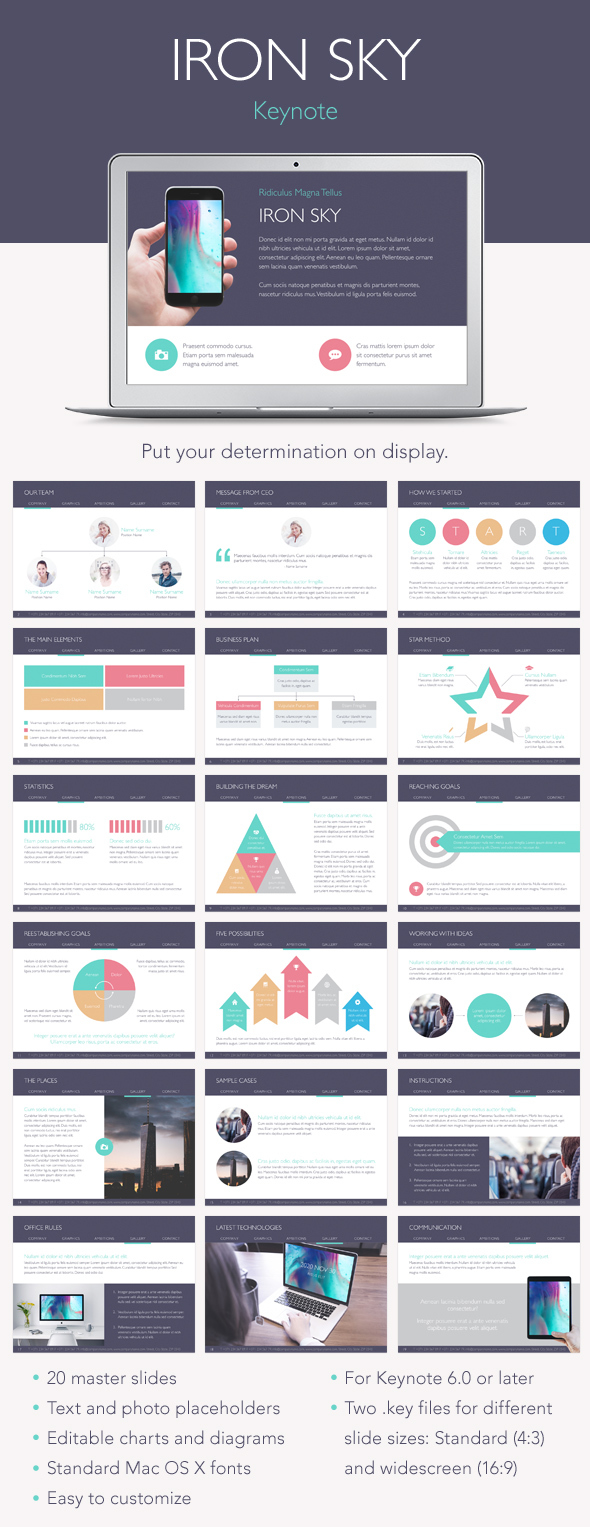 Iron Sky Keynote Template - Keynote Templates Presentation Templates