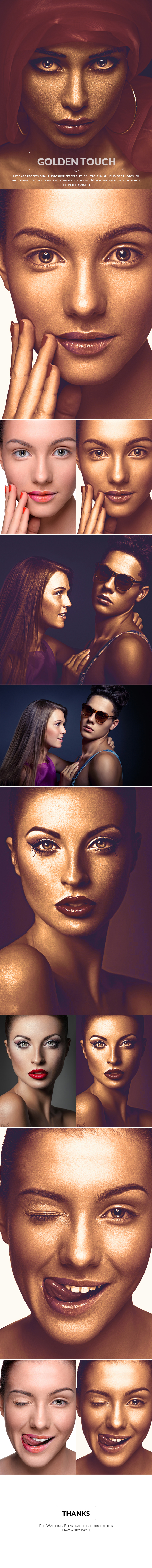 Golden touch Photo Effect - Photo Effects Actions