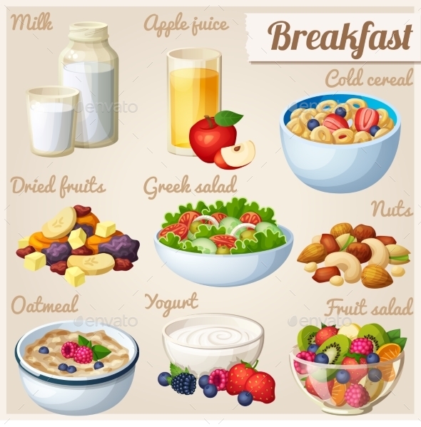Breakfast Icons - Food Objects