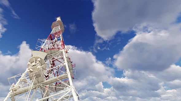 Telecommunication Tower Against Blue Sky