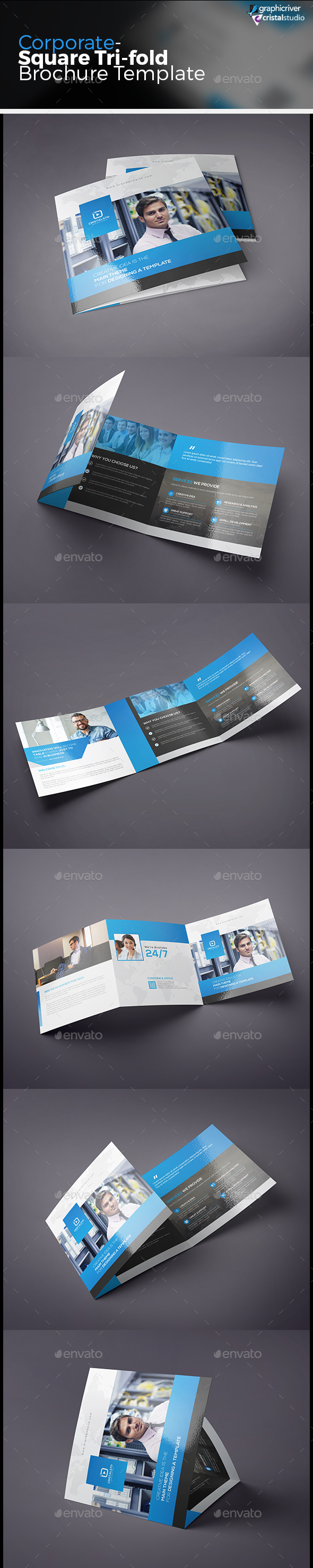 Square Tri-fold Brochure - Corporate Brochures