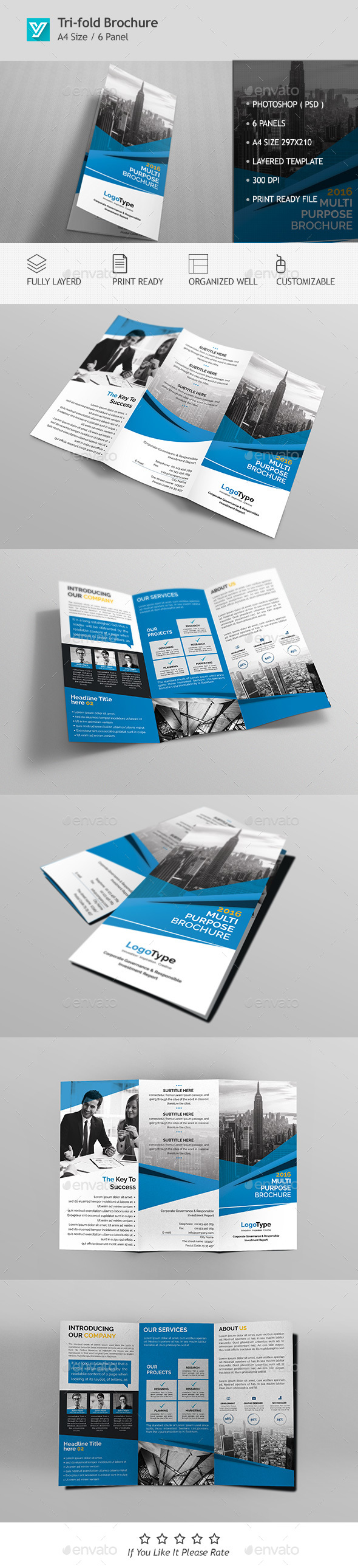 Corporate Tri-fold Brochure Template 03 - Corporate Brochures