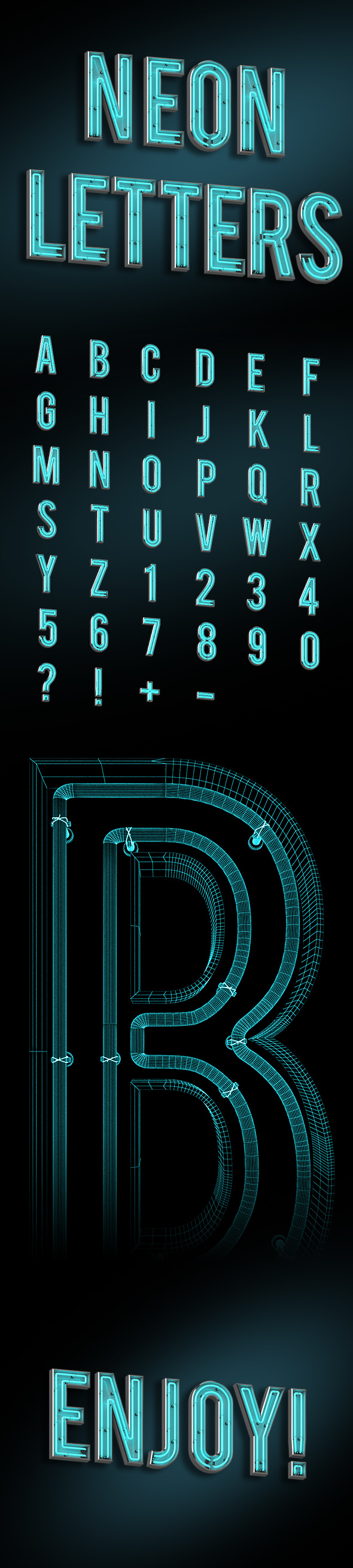 Neon typeface - 3Docean 13570408