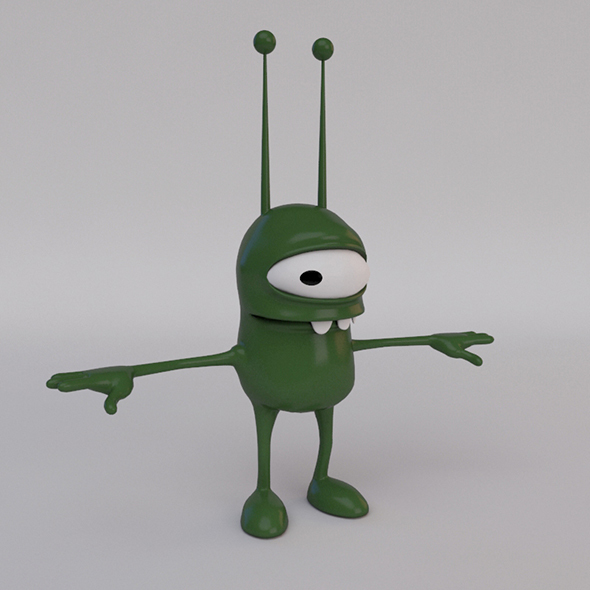 Cartoon Alien - 3Docean 13572102