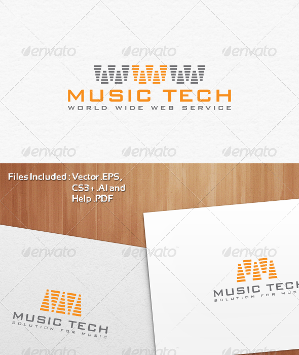 World Wide Music Tech Logo Design - Letters Logo Templates