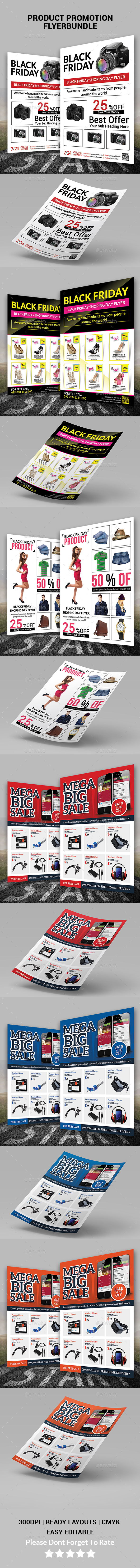 Product Promotion Flyer Bundle Print Templates - Corporate Flyers