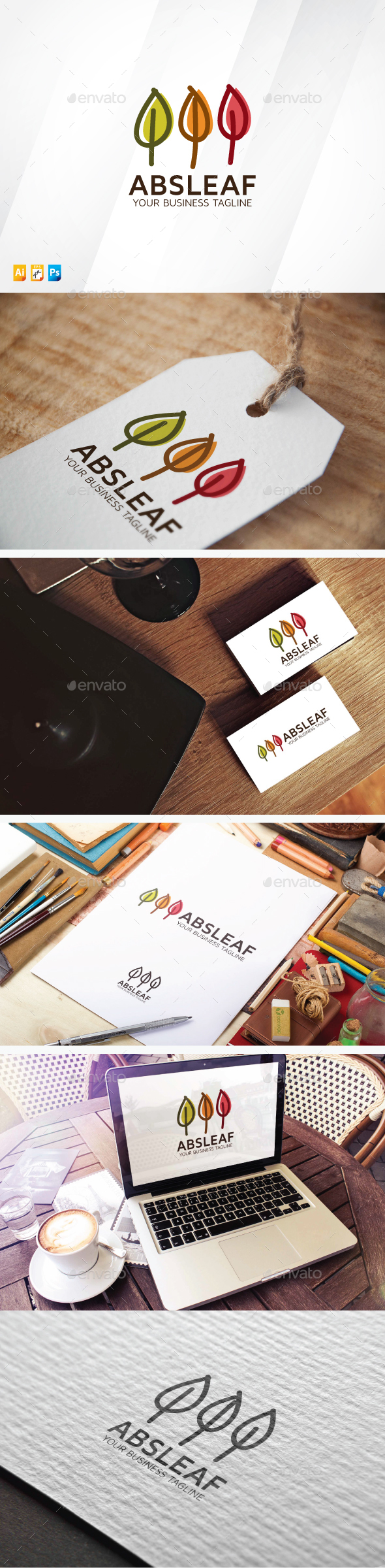 Abstract Leaf - Nature Logo Templates