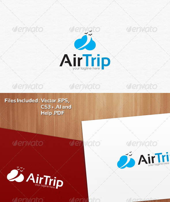 Air Trip Logo Template Design - Vector Abstract