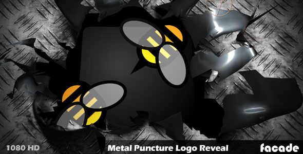 Metal Puncture Logo - VideoHive 13576959