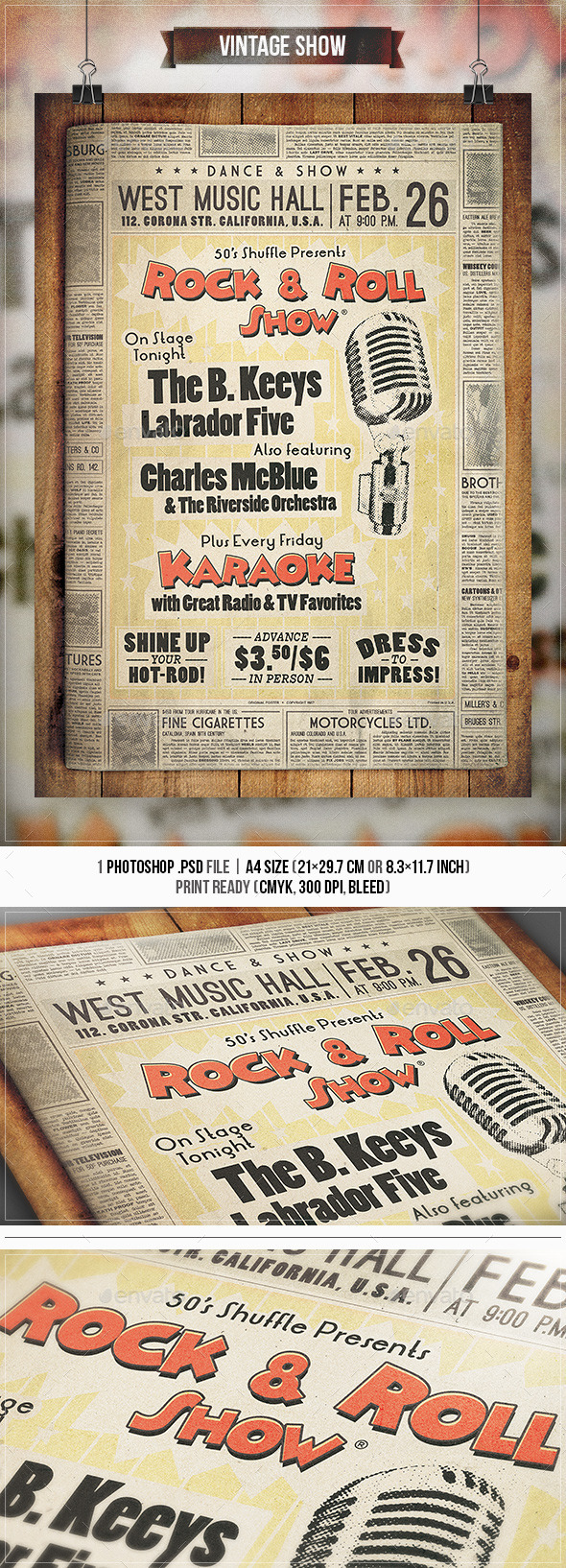 Vintage Show - Flyer & Poster - Concerts Events