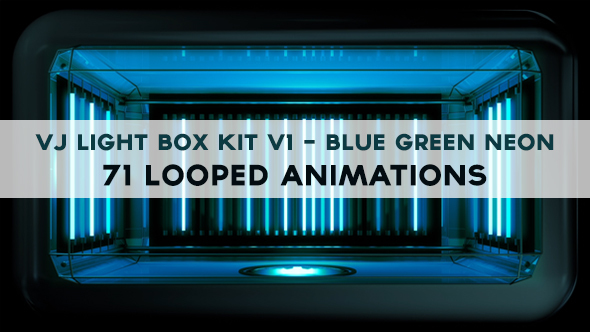 Vj Light Box Kit V1 - Blue Green Neon Pack