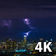 Downtown Los Angeles Thunderstorm Night Medium  - VideoHive Item for Sale