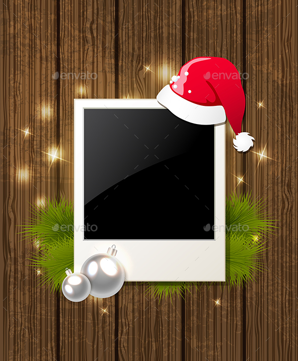 Christmas Background with Santa's Hat - Christmas Seasons/Holidays