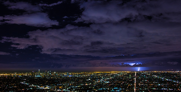 Los Angeles and Lightning Bolts Wide Night alt