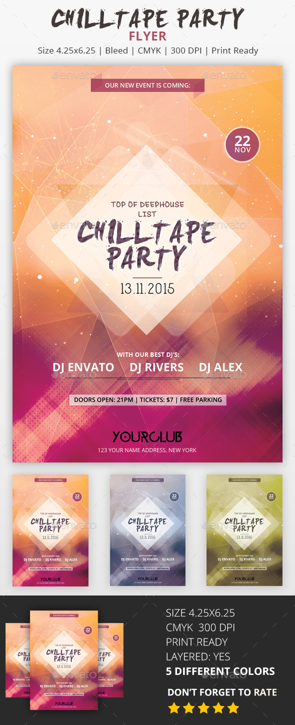 Chilltape Party - PSD Flyer - Events Flyers