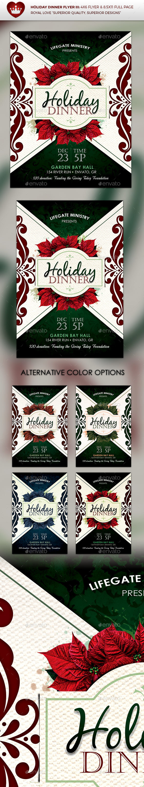 Holiday Dinner Flyer III - Holidays Events