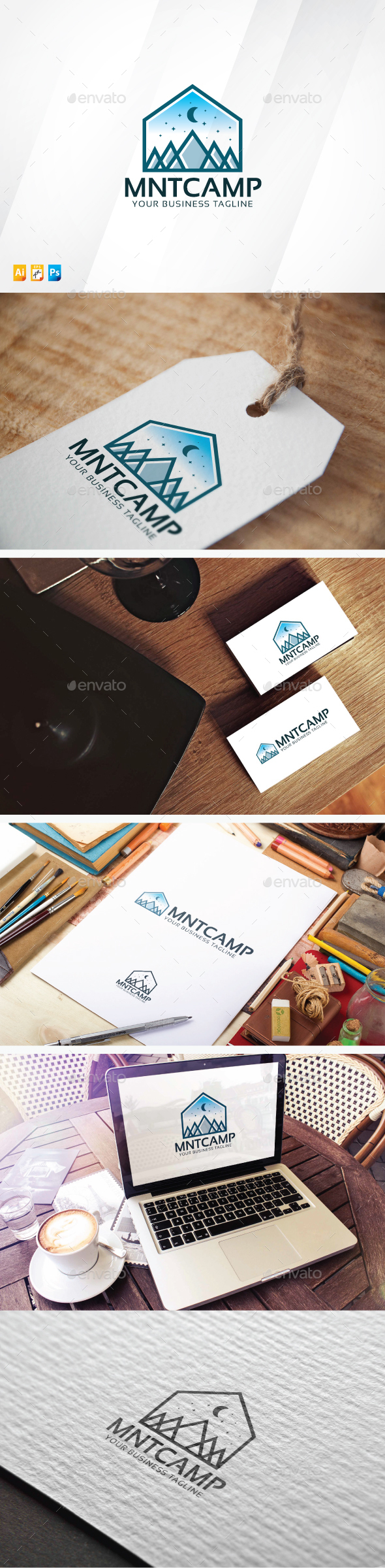 Mountain Camp Logo - Vector Abstract