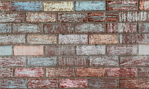 Chalk Decorated Brick Wall