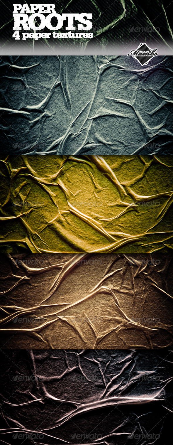 Paper Roots - Wrinkled paper textures - Paper Textures