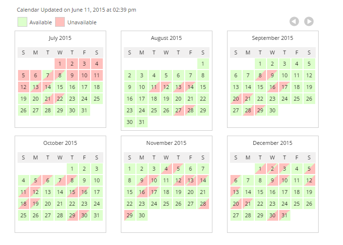 pro calendar sync vr plugin screenshot booking responsive