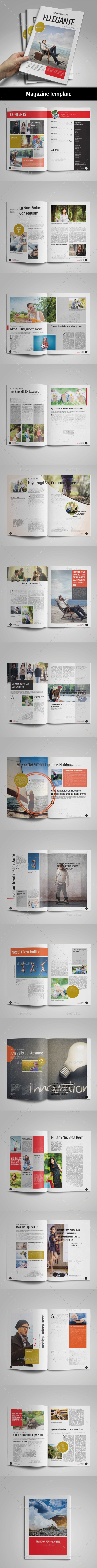 Ellegante Magazine Template - Magazines Print Templates