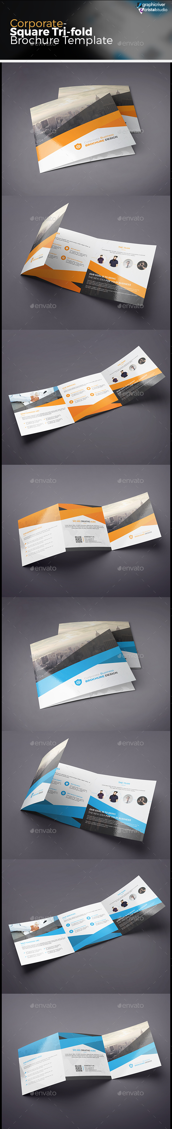 Square Tri-fold Brochure - Corporate Brochures