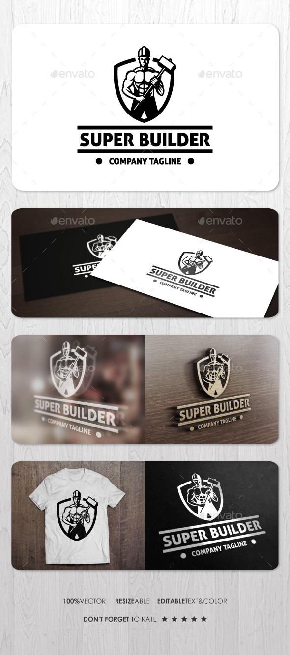 Super Builder Logo - Humans Logo Templates