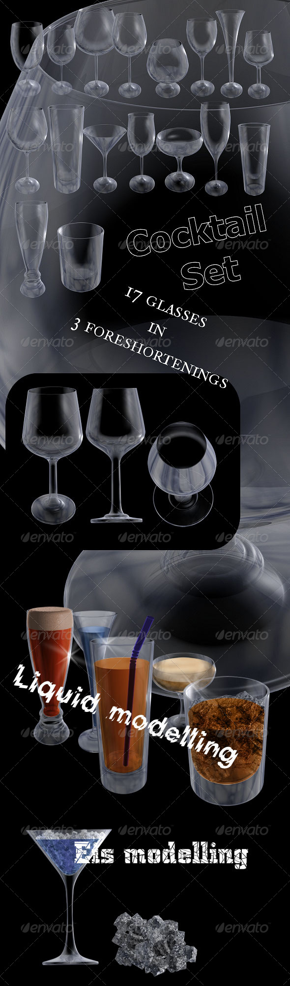 Cocktail Set - Objects 3D Renders
