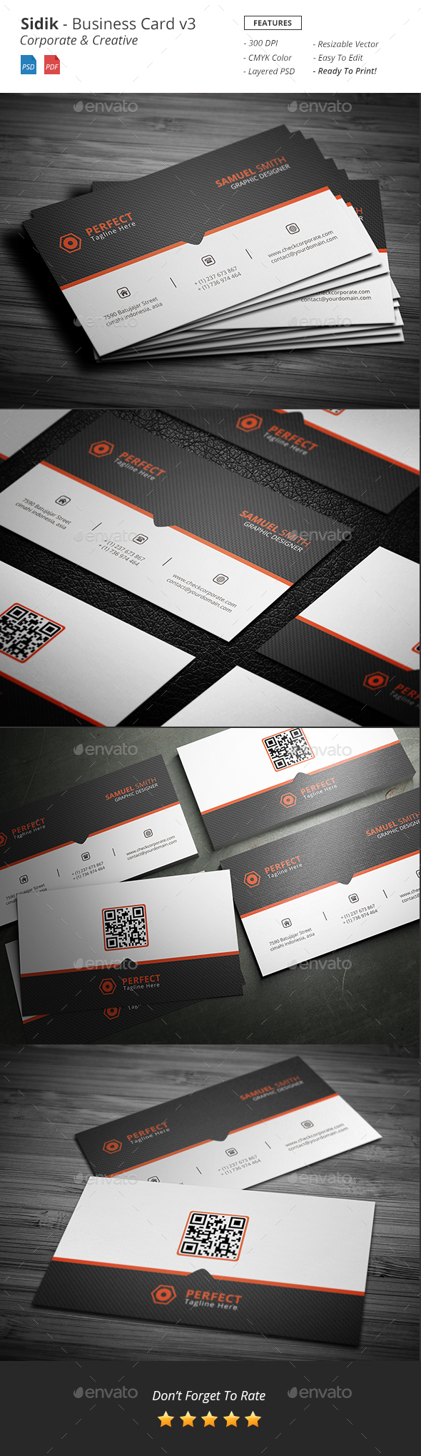 Sidik - Creative Business Card v3 - Corporate Business Cards
