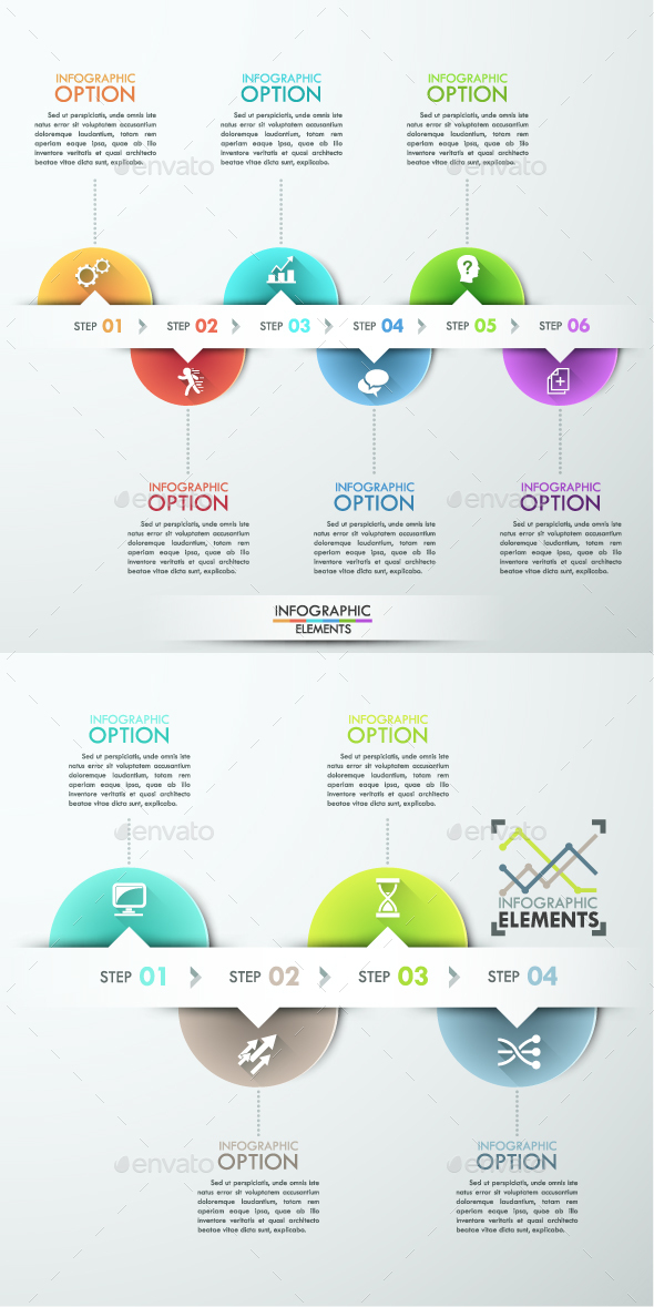 Modern Infographic Process Template (2 Items) - Infographics
