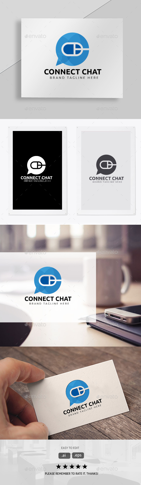 Connect Chat - Symbols Logo Templates