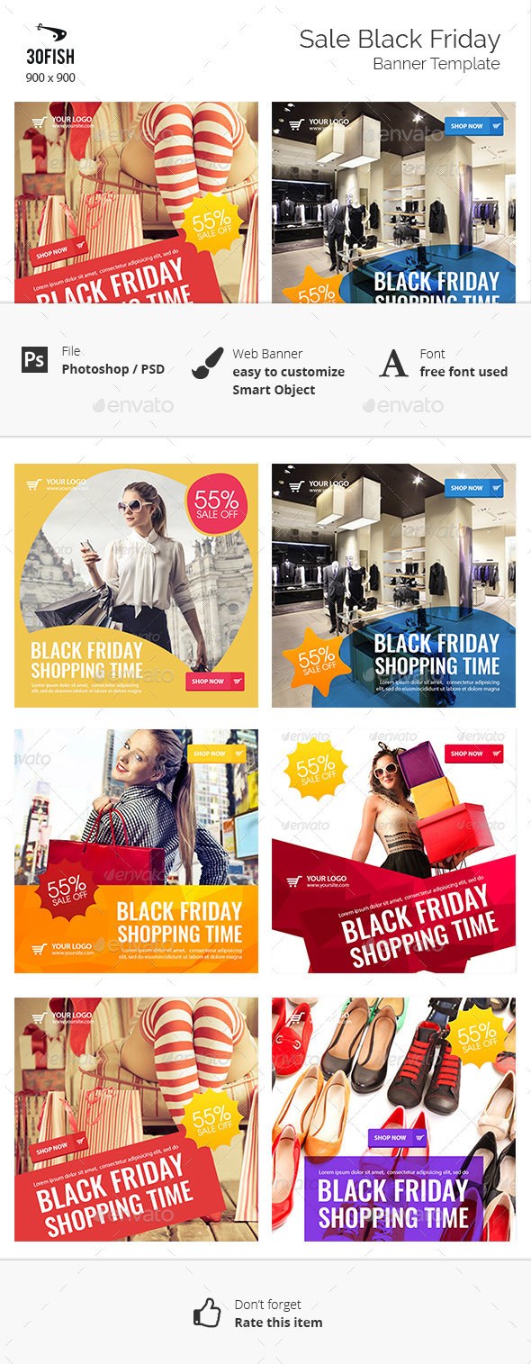 Sale Black Friday - Banners & Ads Web Elements