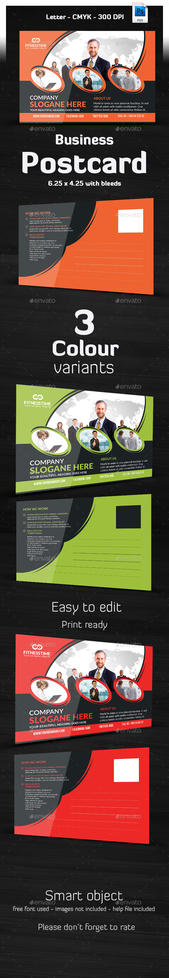 Postcard Template - Cards & Invites Print Templates
