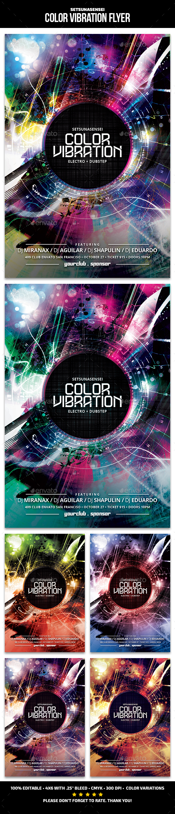 Color Vibration Flyer - Clubs & Parties Events