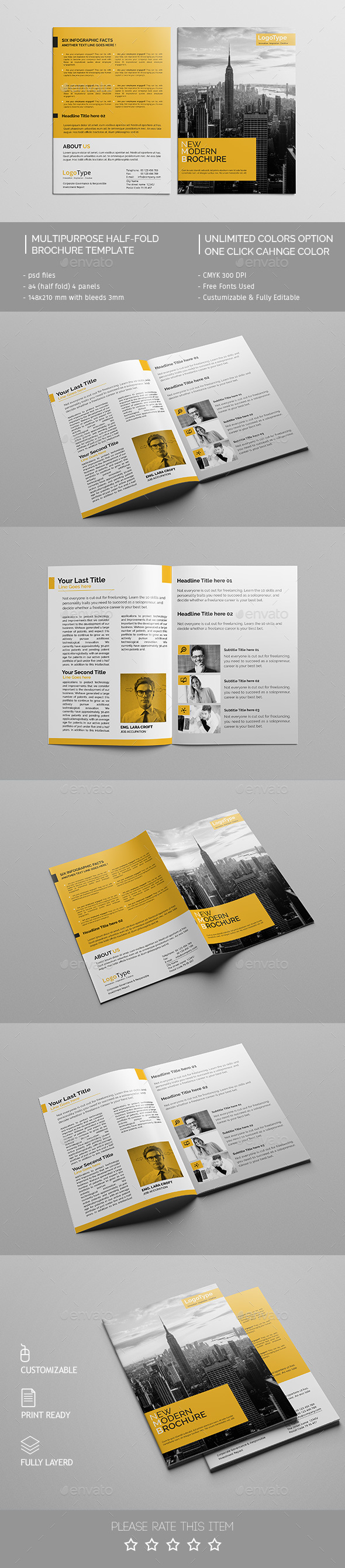 Corporate Bi-fold Brochure Template 04 - Corporate Brochures