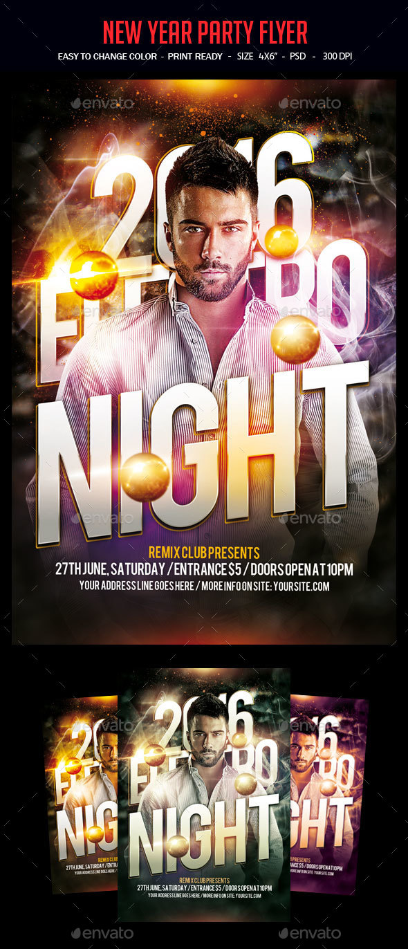 New Year Party Flyer - Clubs & Parties Events