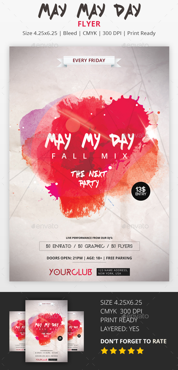 May My Day - PSD Flyer - Flyers Print Templates