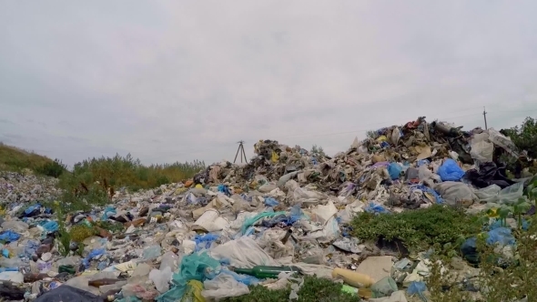 Large Heap Of Wastes And Garbage Outside City