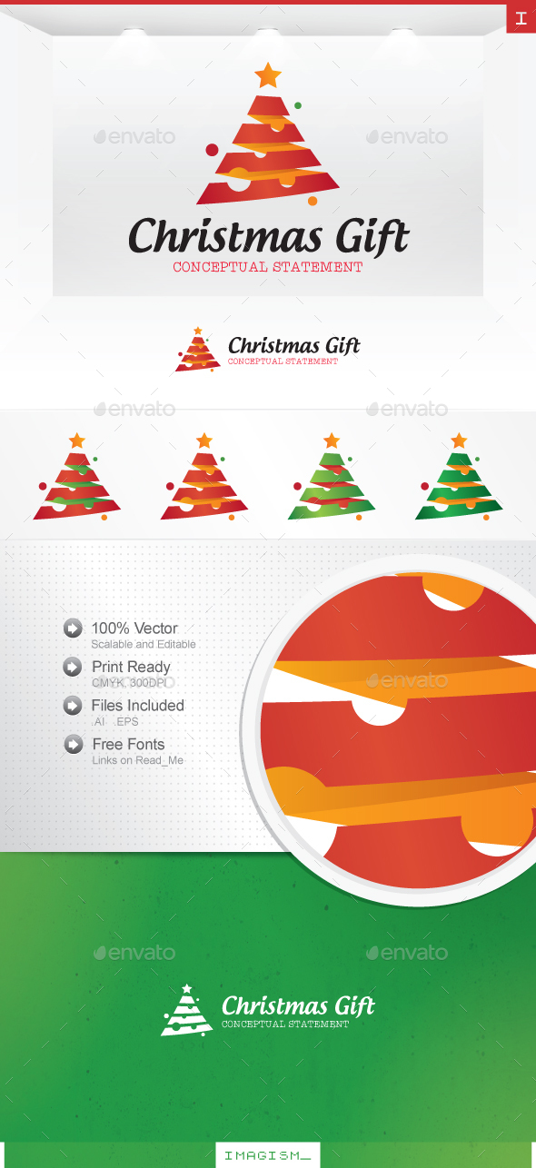Christmas Gift Logo - Nature Logo Templates