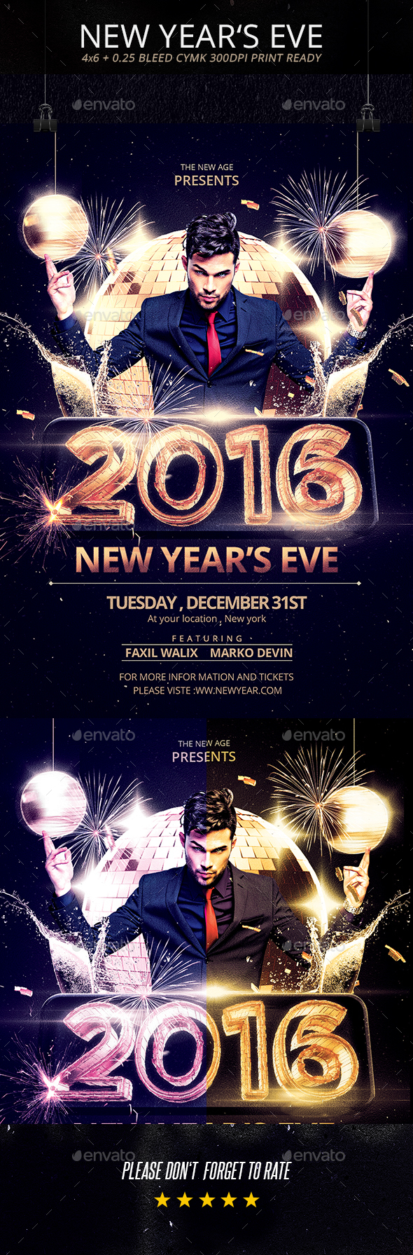New Year's Eve Flyer - 2016 - Holidays Events