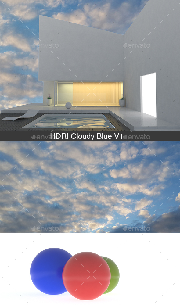 HDRI Cloudy Blue - 3Docean 13600497