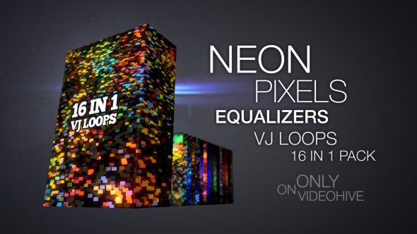 Neon Pixels Equalizers VJ Pack
