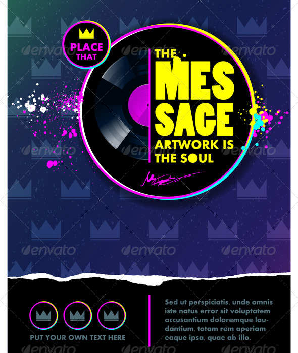 Bright Abstract Background with Circle Banner