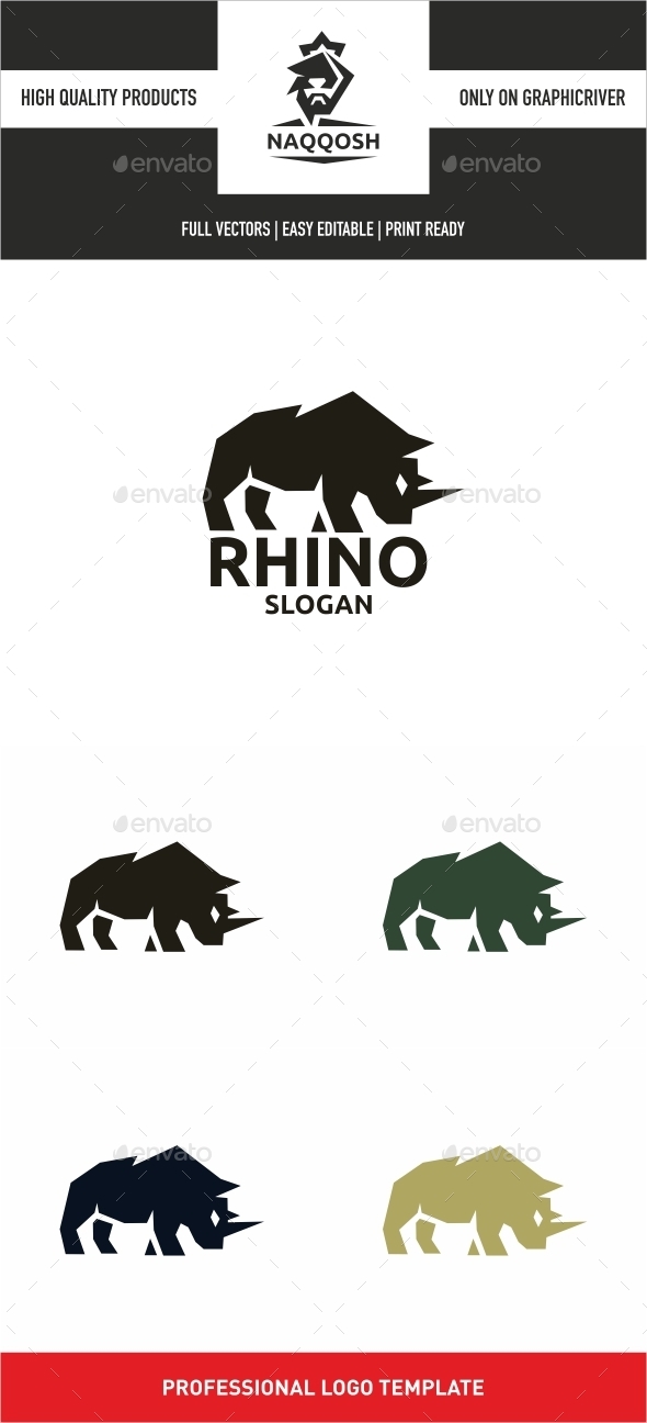 Rhino - Animals Logo Templates