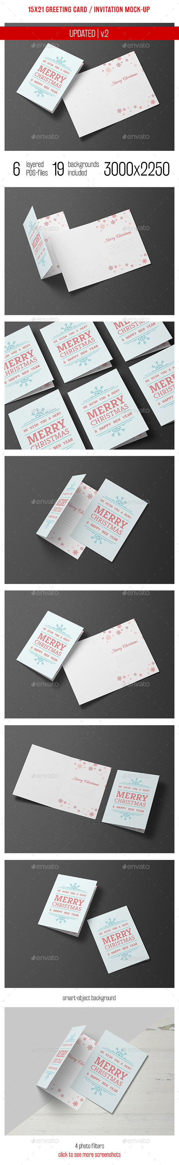 Greeting Card and Invitation Mock-up - Miscellaneous Print