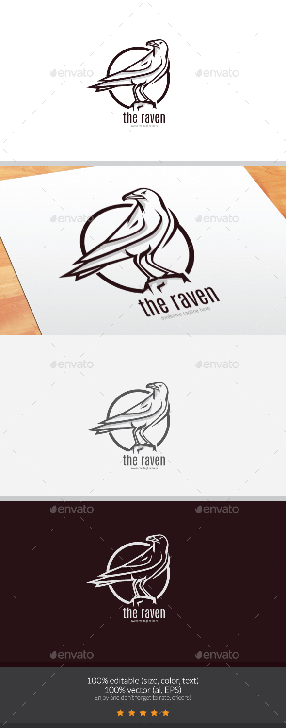 The Raven Logo - Animals Logo Templates