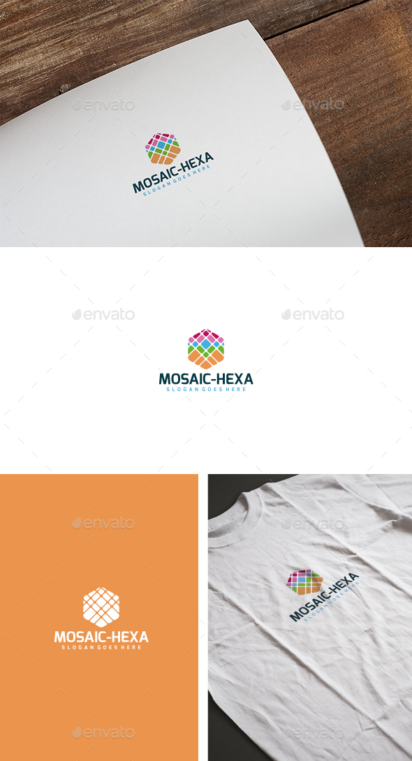 Mosaic Hexa Logo - Abstract Logo Templates