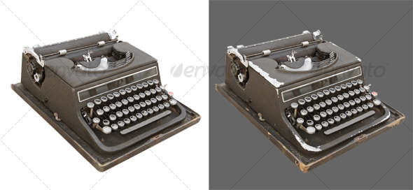 Typewriter retro - Home & Office Isolated Objects