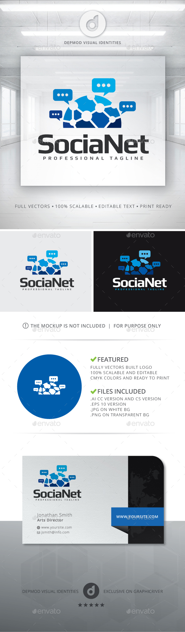 SociaNet Logo - Objects Logo Templates